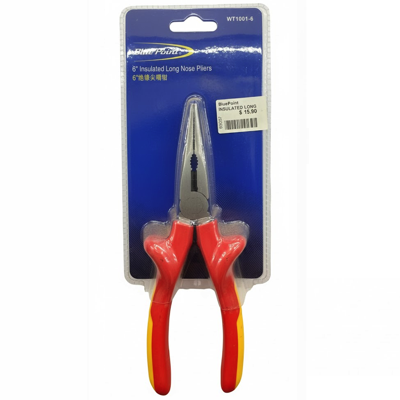 BluePoint WT1001-8 VDE 8"/200MM Long Nose Pliers